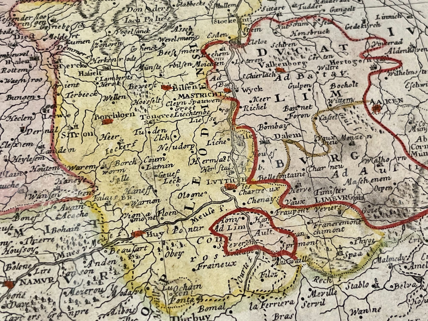 Achat belle carte ancienne Belgique