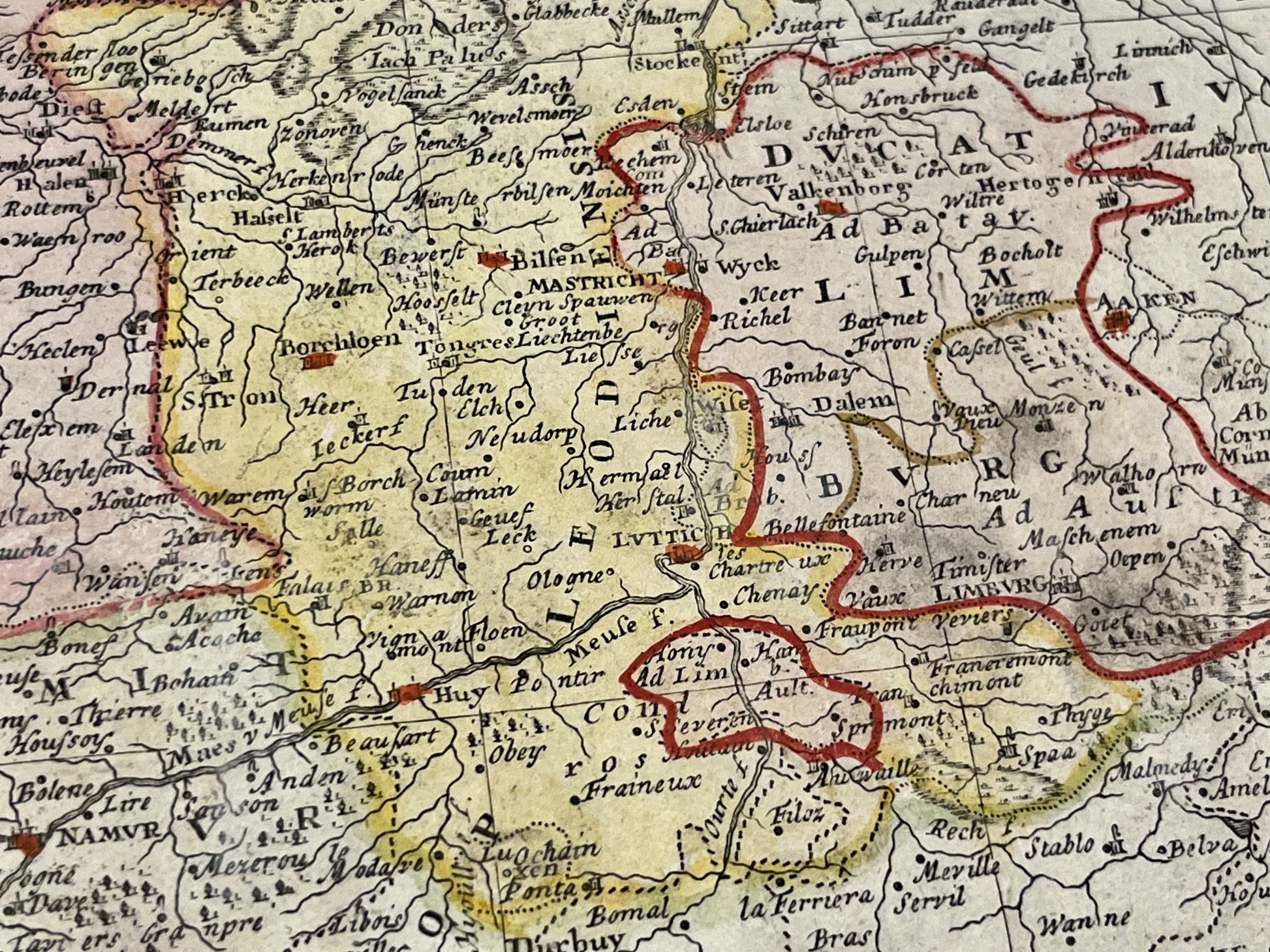 Achat belle carte ancienne Belgique