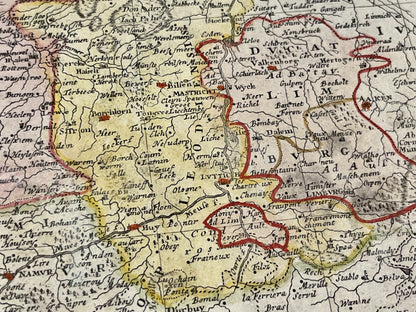 Achat belle carte ancienne Belgique