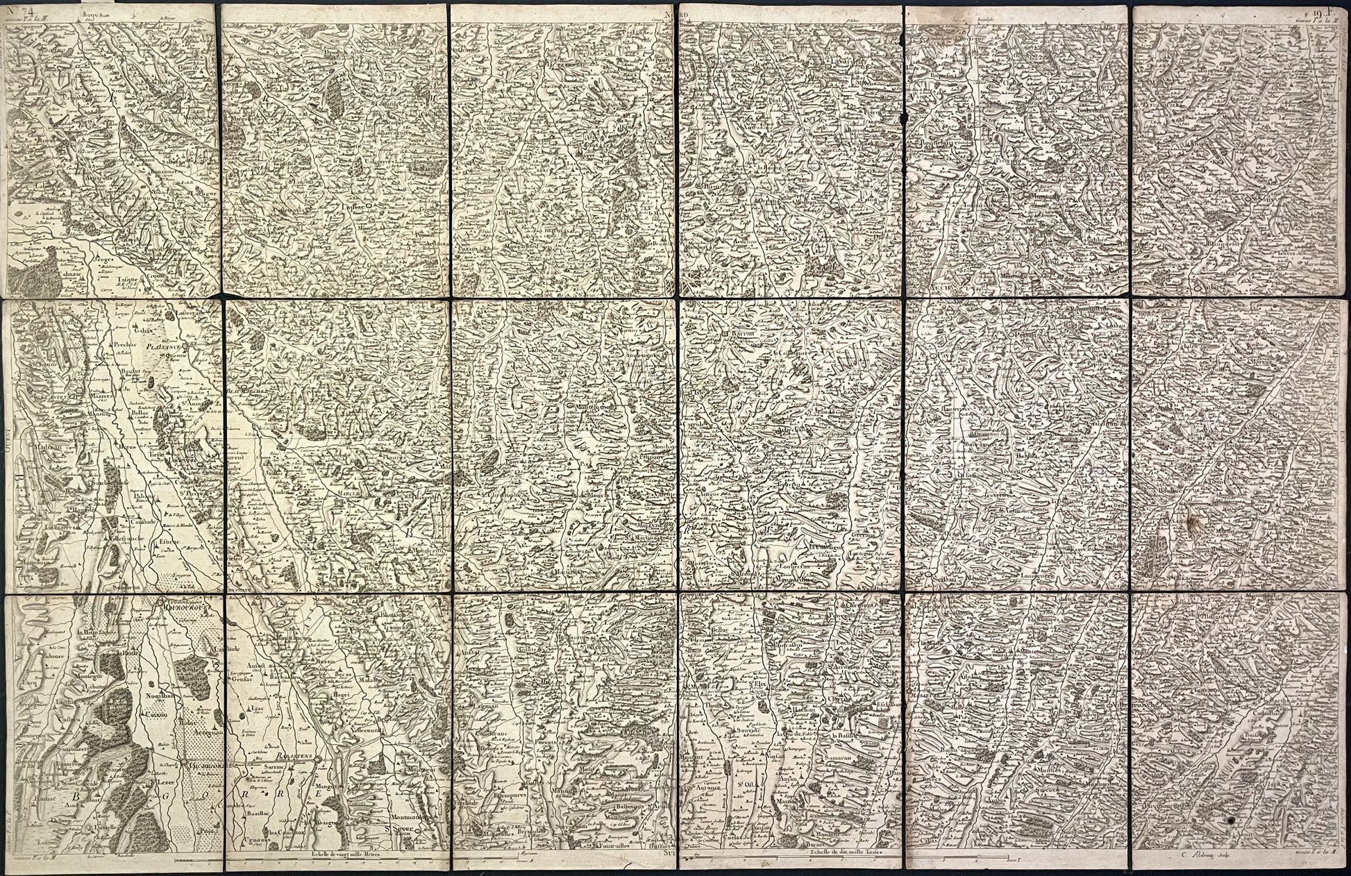 Achat carte Cassini ancienne Auch Gers