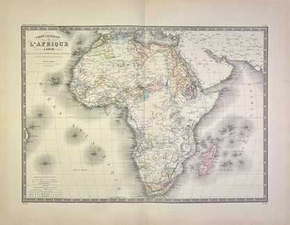 Achat carte ancienne Afrique authentique