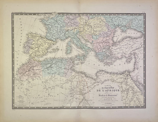 Achat carte ancienne Afrique du Nord