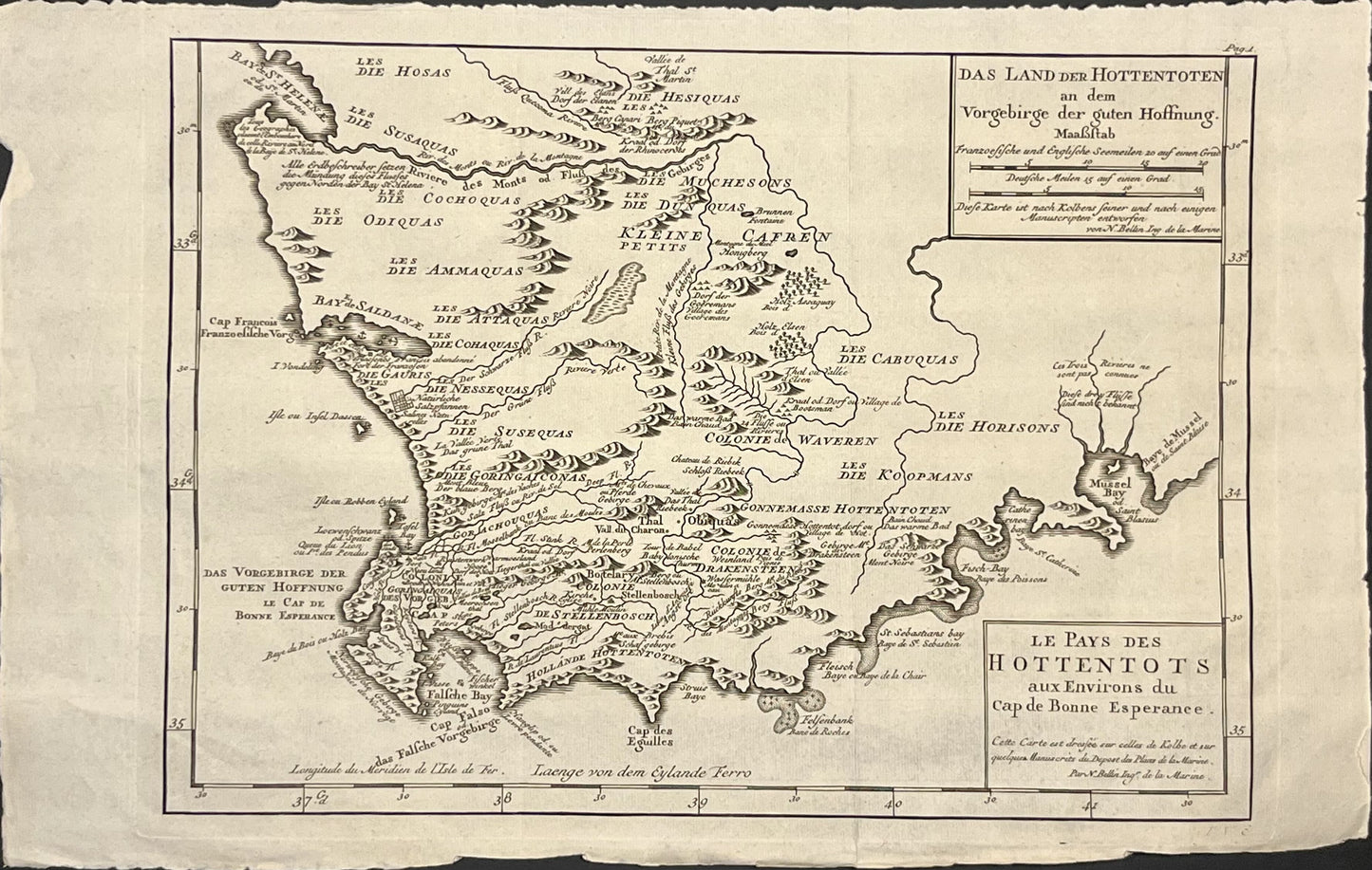 Achat carte ancienne Afrique du Sud le Cap