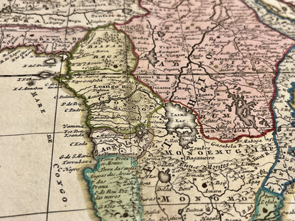Achat carte ancienne Afrique lac Zaire