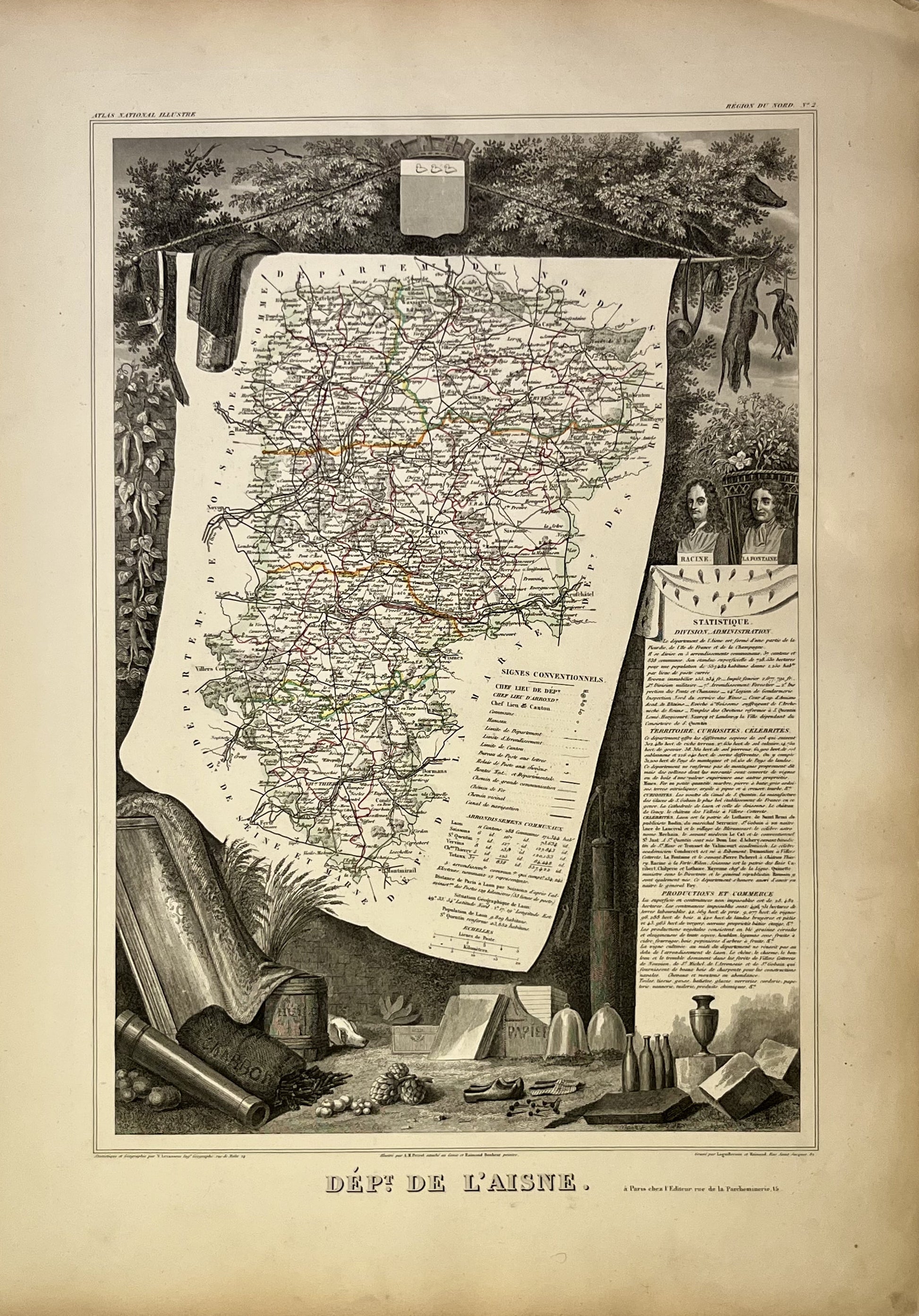 Achat carte ancienne Aisne