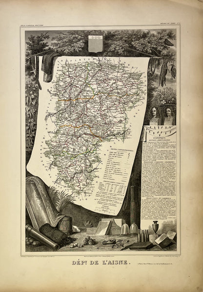 Achat carte ancienne Aisne