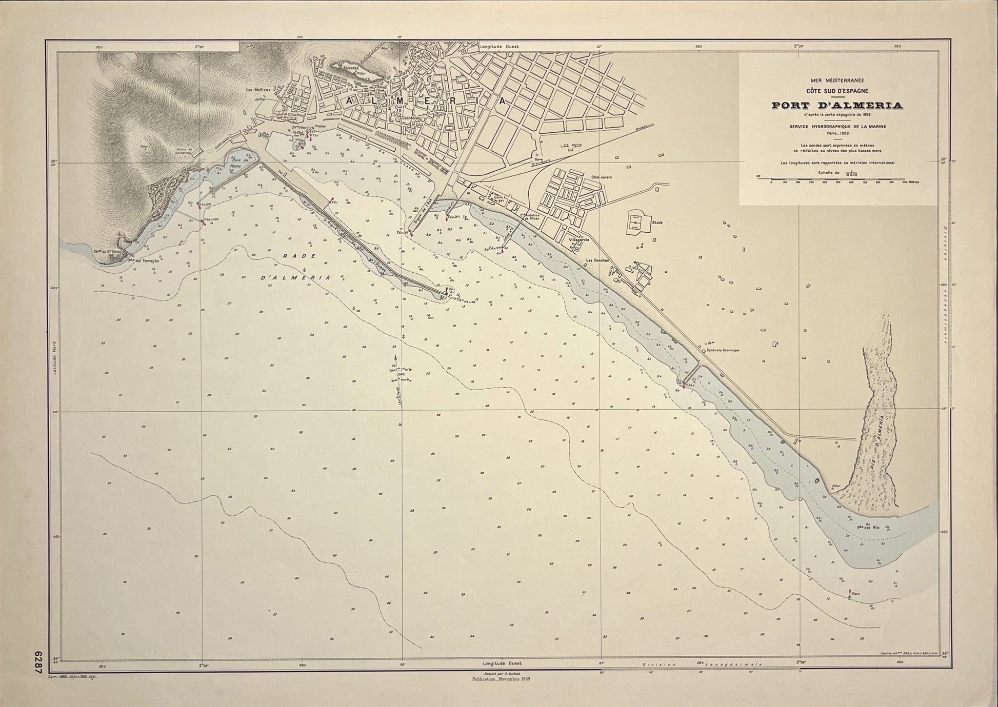 Achat carte ancienne Almeria Espagne