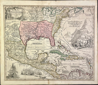 Achat carte ancienne Amerique Centrale par Homann