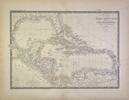 Achat carte ancienne Antilles Amerique Centrale