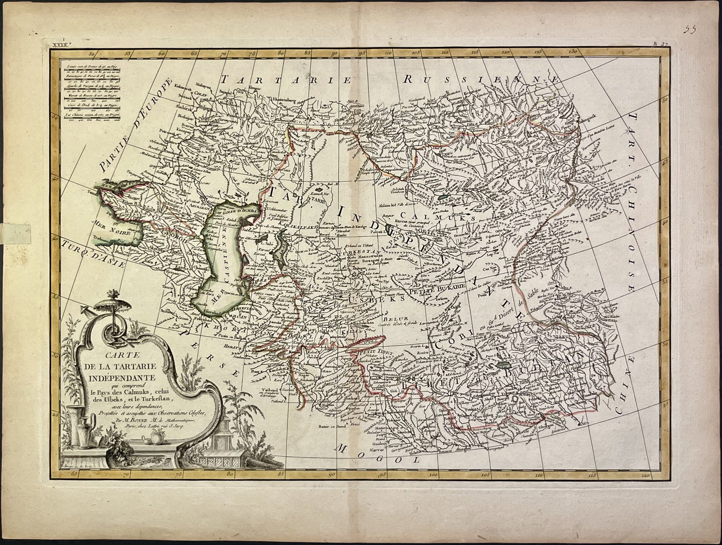 Achat carte ancienne Asie Centrale