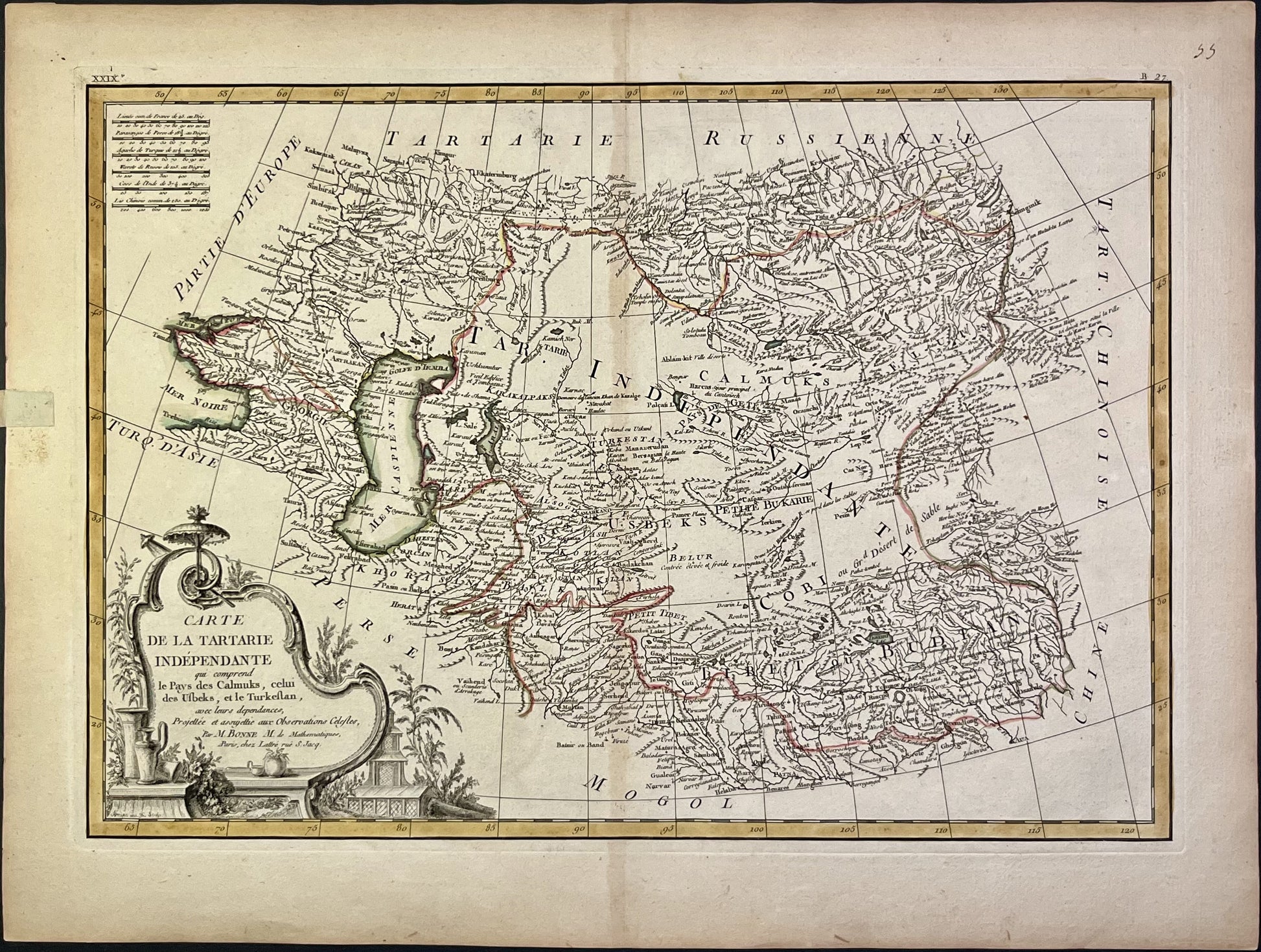 Achat carte ancienne Asie Centrale