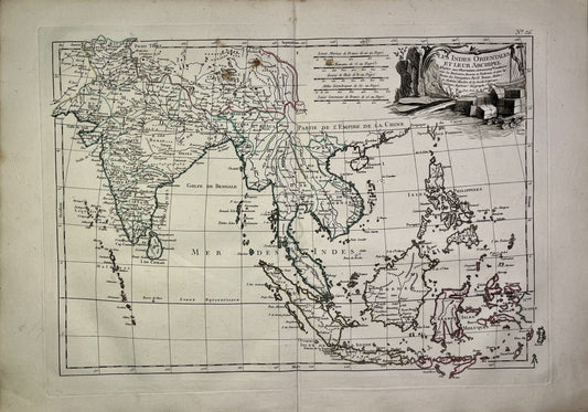 Achat carte ancienne Asie Sud-Est Indes