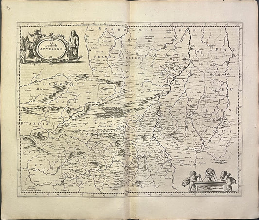 Achat carte ancienne Auvergne