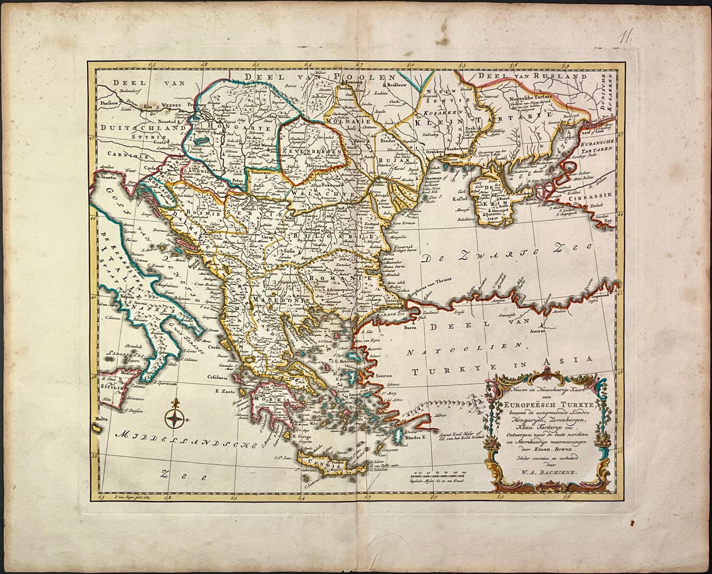 Achat carte ancienne Balkans