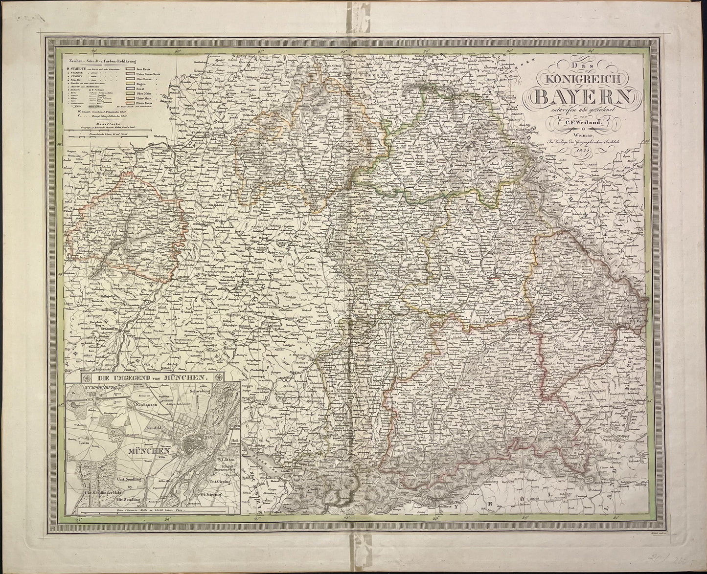 Achat carte ancienne Bavière