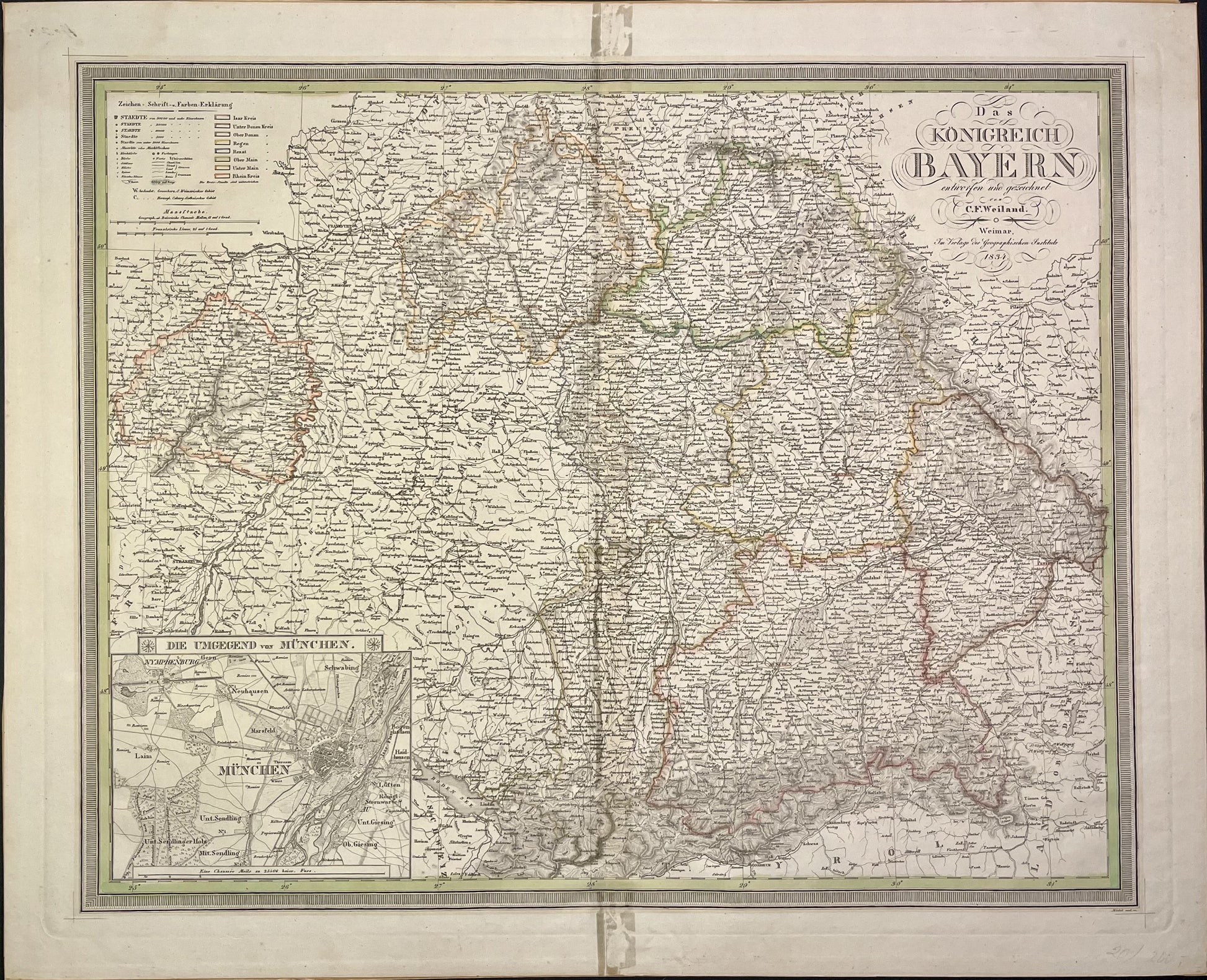 Achat carte ancienne Bavière