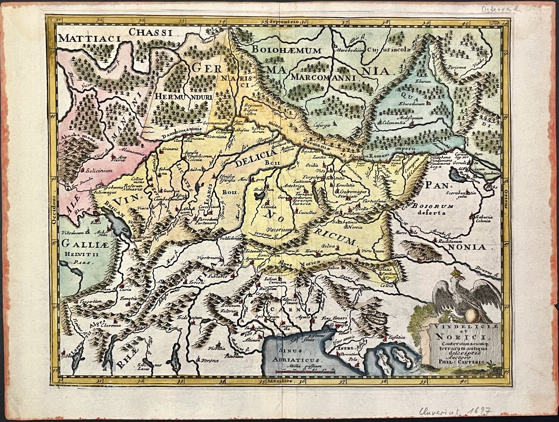 Achat carte ancienne Baviere Autriche