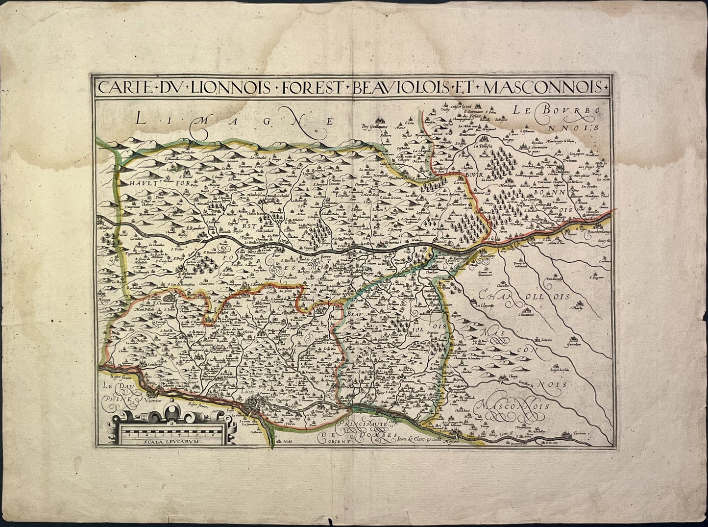 Achat carte ancienne Beaujolais Maconnais