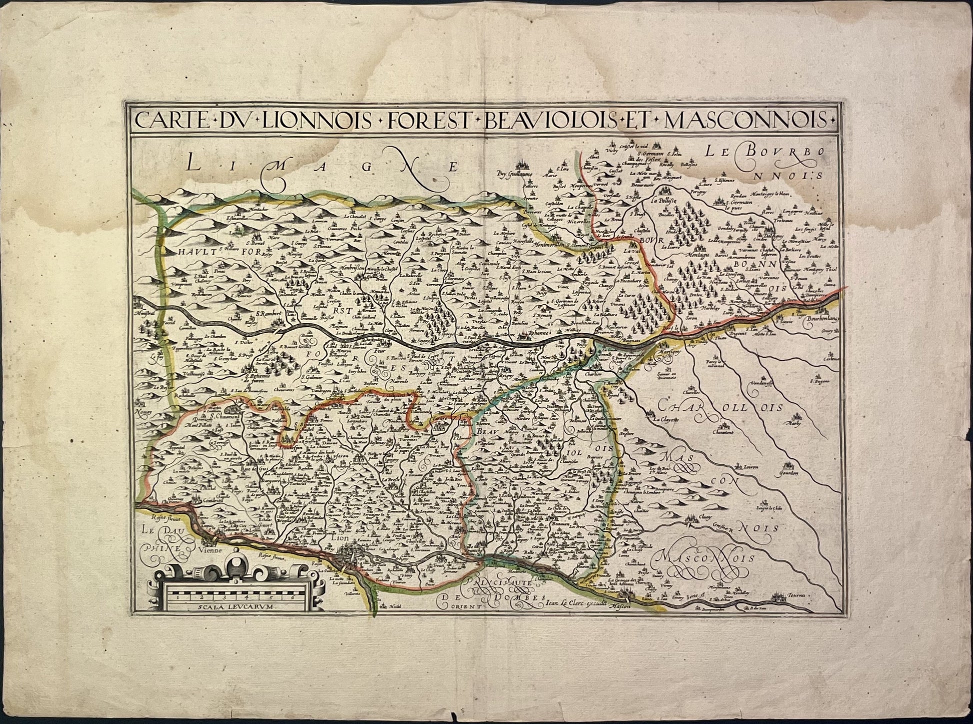 Achat carte ancienne Beaujolais Maconnais