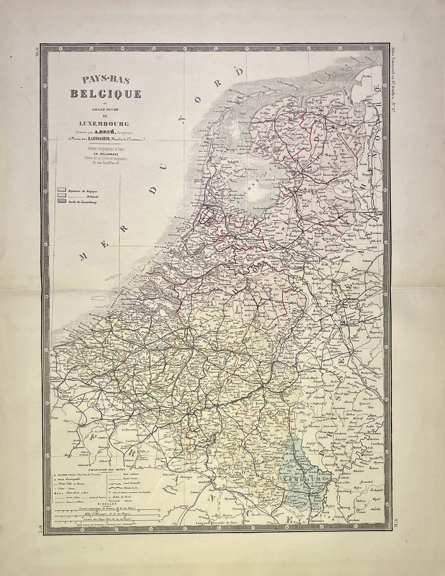 Achat carte ancienne Belgique Pays-Bas