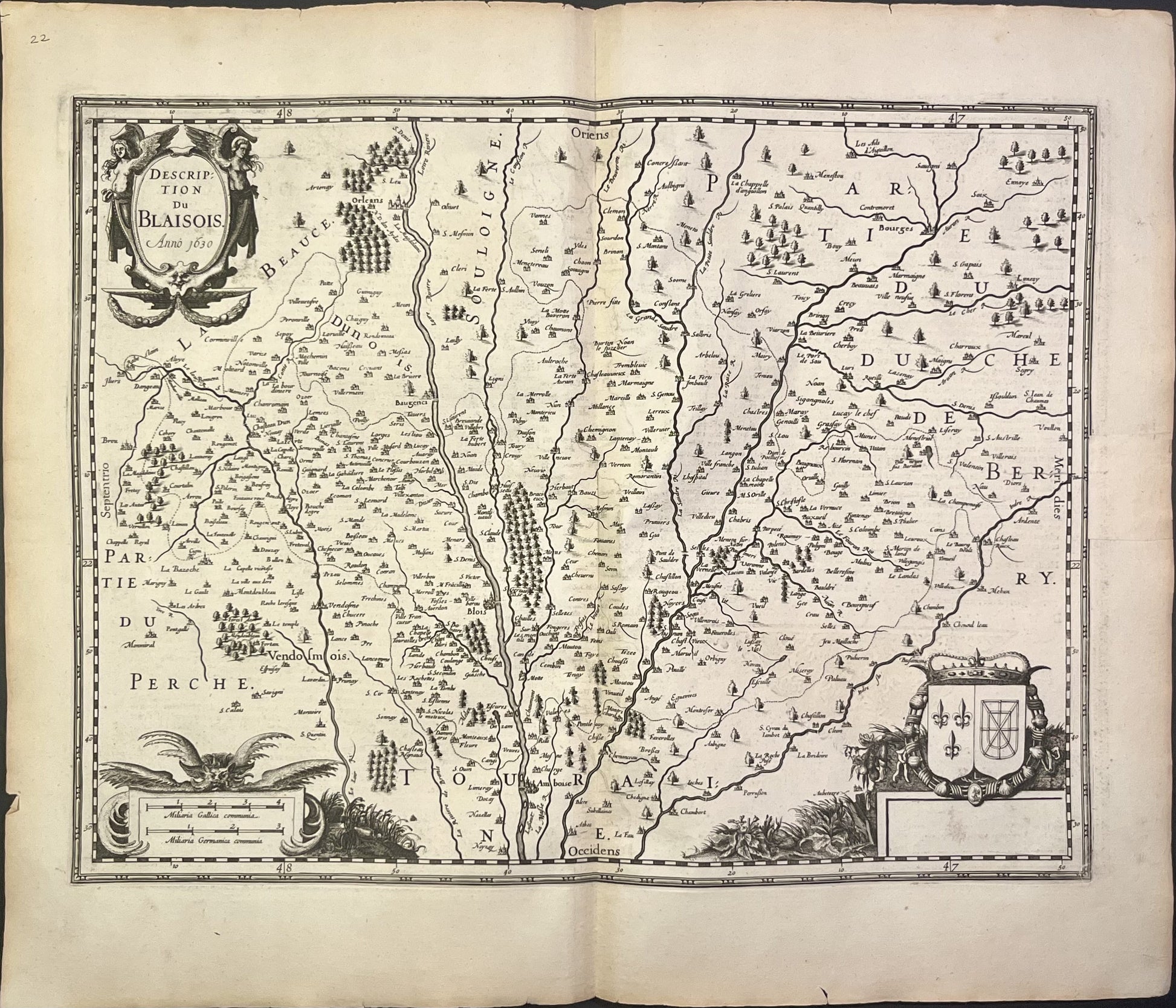 Achat carte ancienne Blois