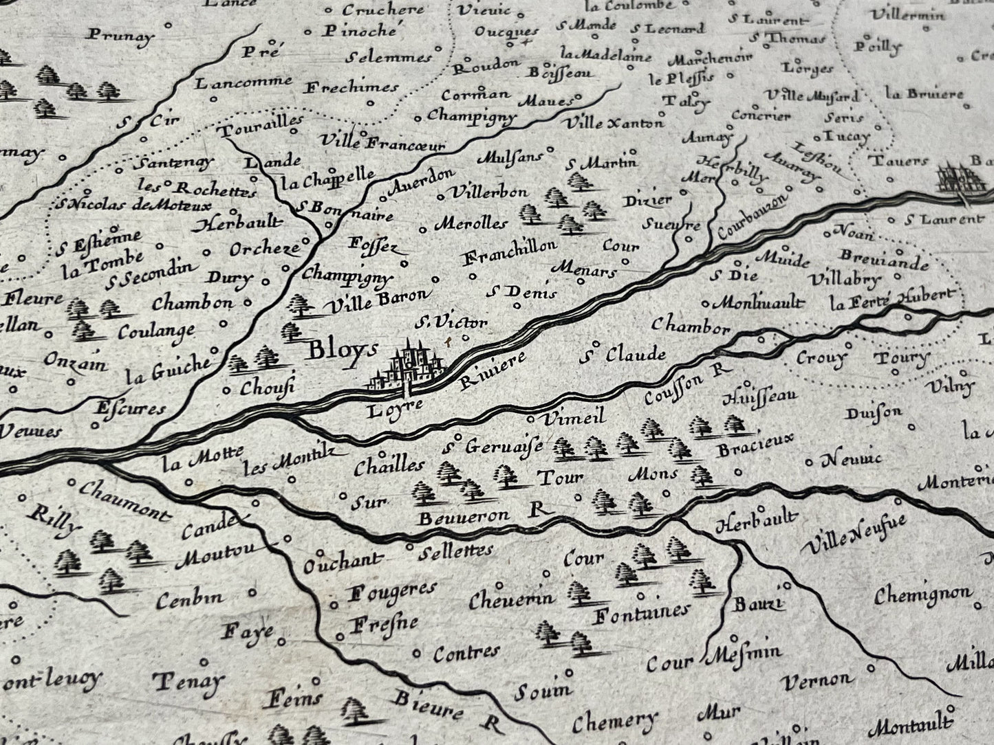 Achat carte ancienne Blois et environs