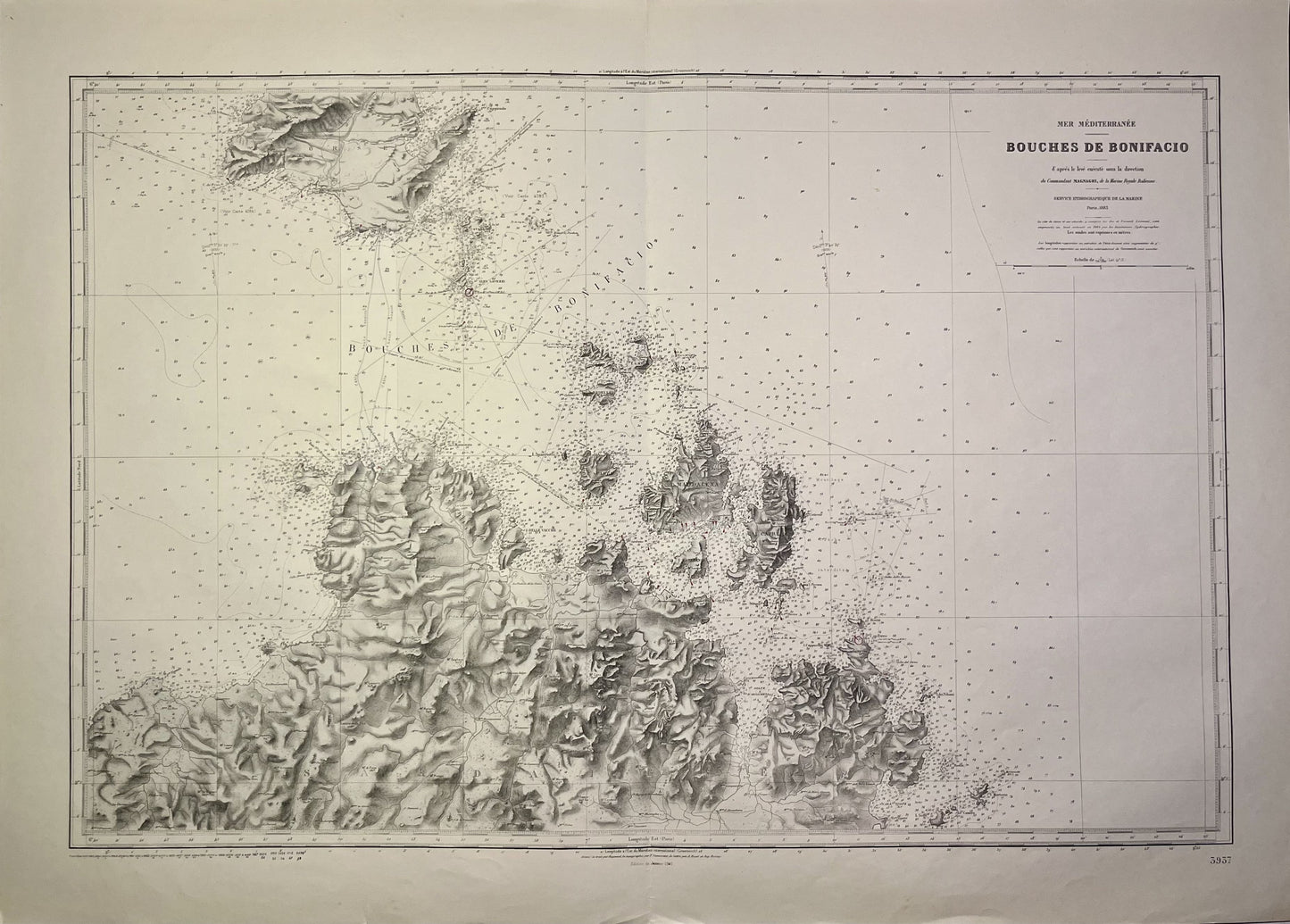 Achat carte ancienne Bouches de Bonifacio