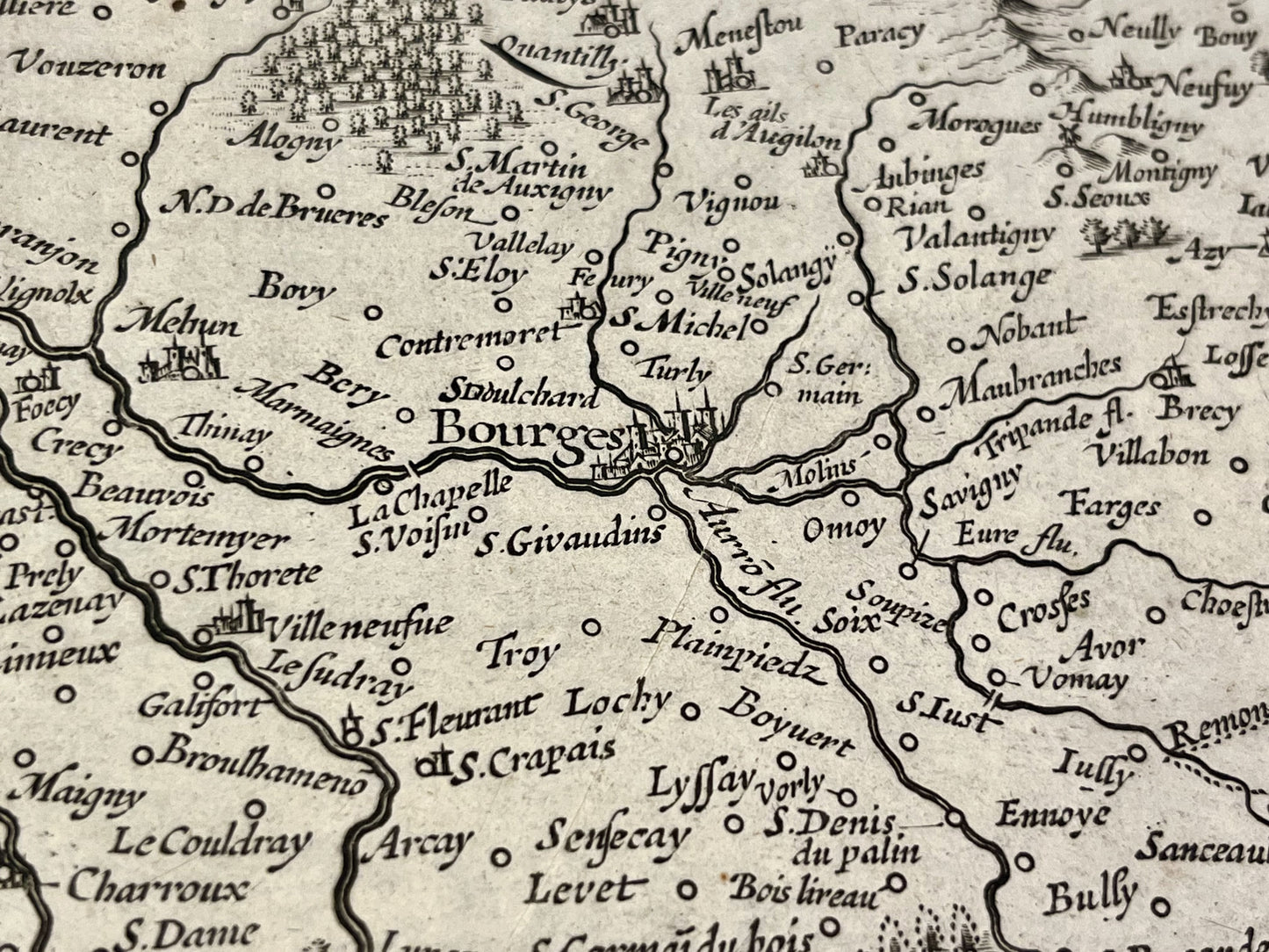 Achat carte ancienne Bourges Berry