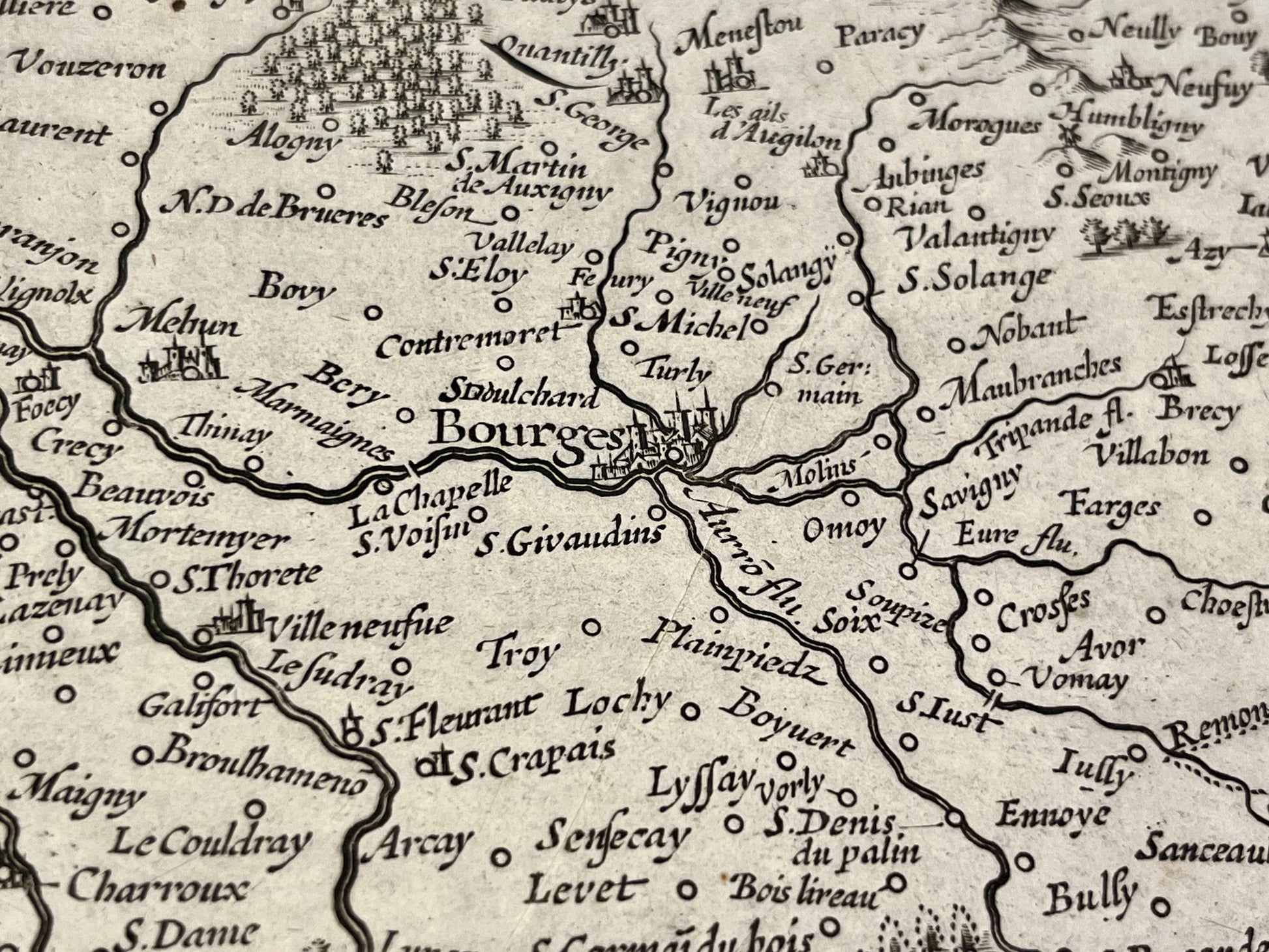 Achat carte ancienne Bourges Berry