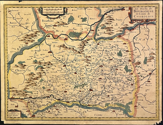 Achat carte ancienne Bourgogne Charolais