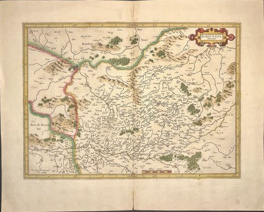 Achat carte ancienne Bourgogne par Mercator