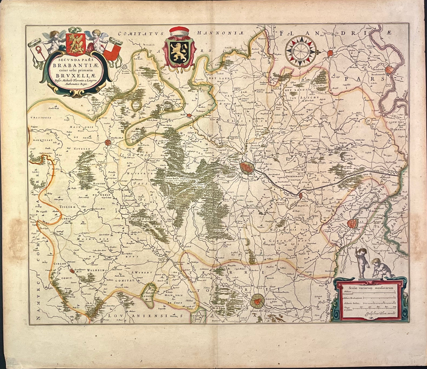 Achat carte ancienne Brabant Bruxelles