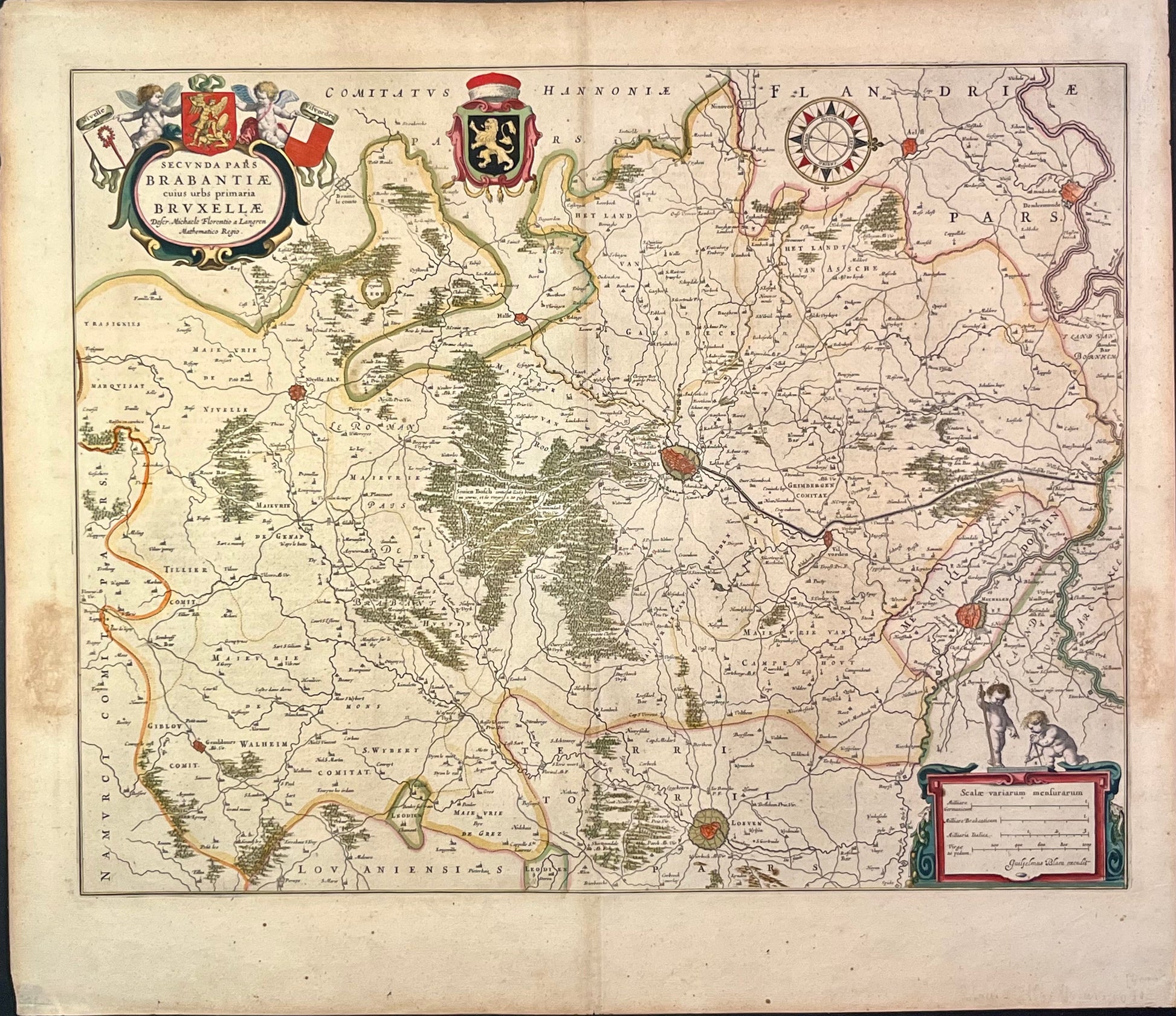 Achat carte ancienne Brabant Bruxelles