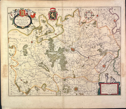 Achat carte ancienne Brabant Bruxelles