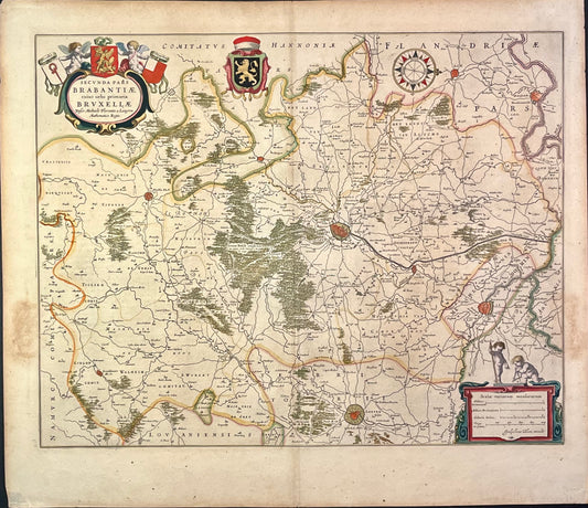 Achat carte ancienne Brabant Bruxelles