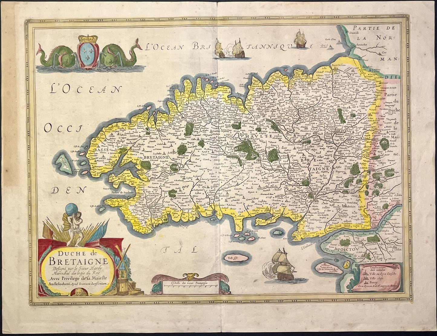 Achat carte ancienne Bretagne vintage