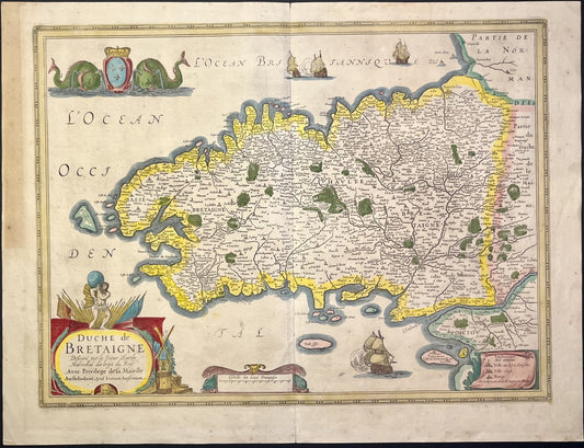 Achat carte ancienne Bretagne vintage