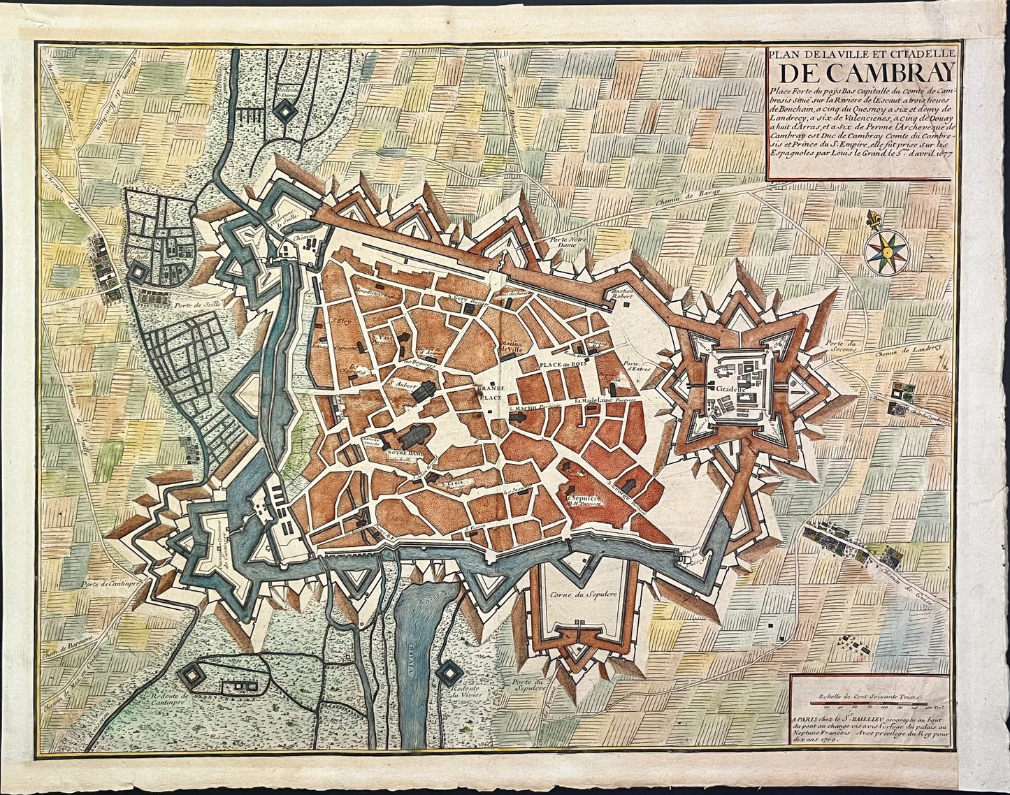 Achat carte ancienne Cambrai