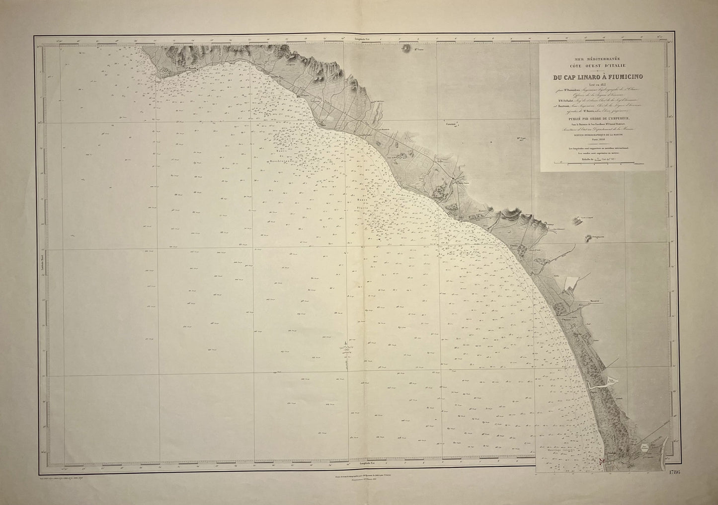 Achat carte ancienne Cap Linaro Fiumicino Italie