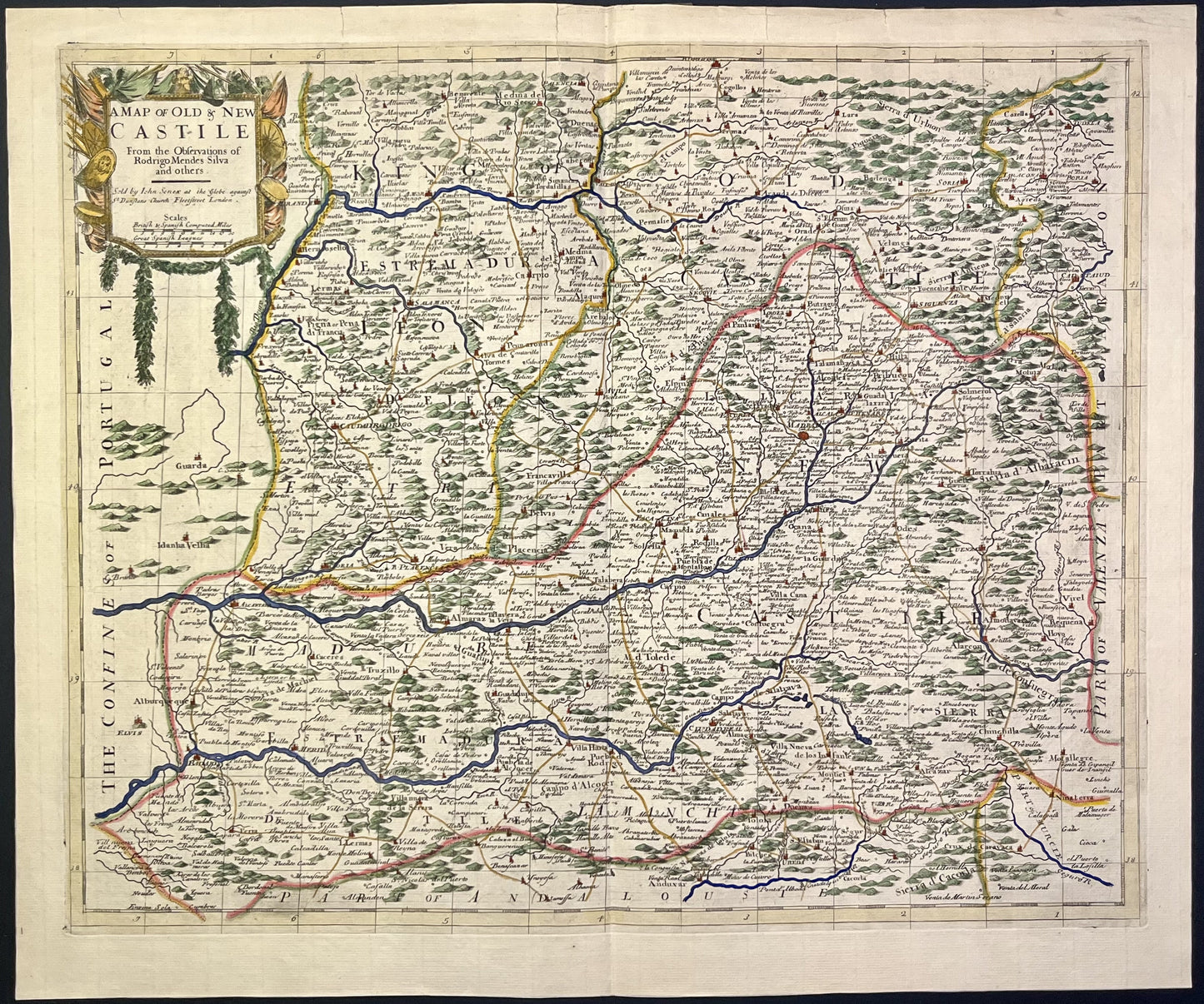 Achat carte ancienne Castille Espagne