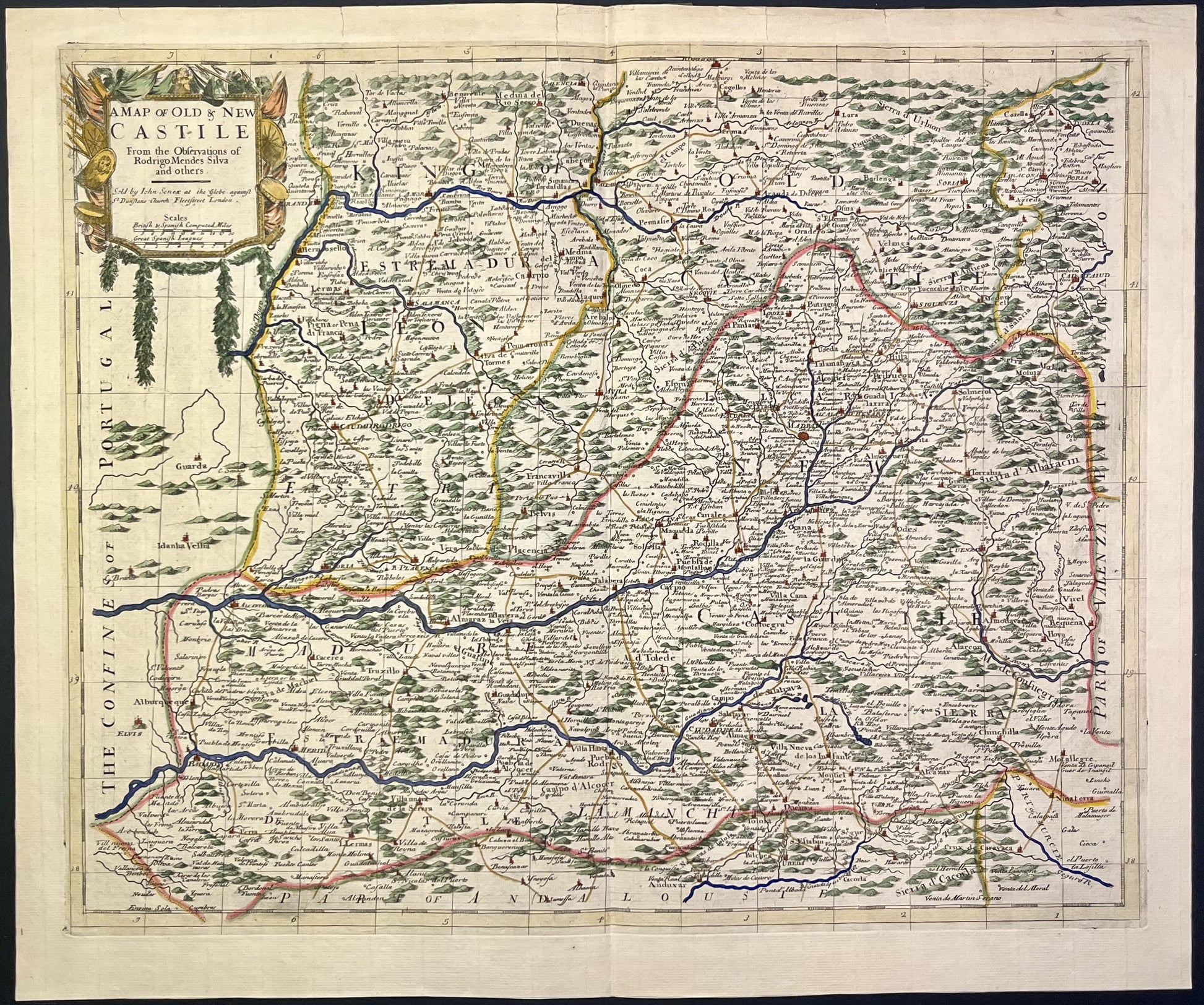 Achat carte ancienne Castille Espagne