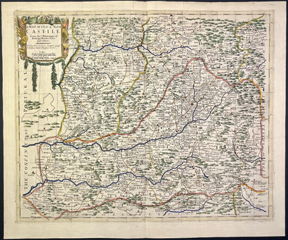 Achat carte ancienne Castille Espagne