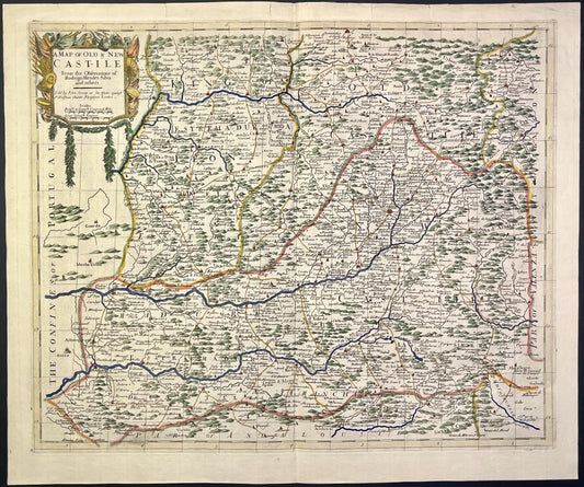 Achat carte ancienne Castille Espagne