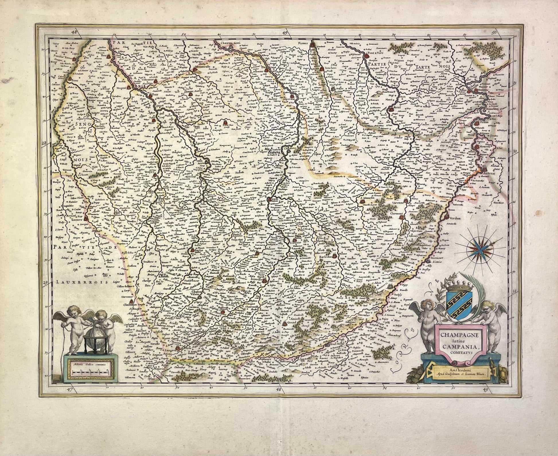 Achat carte ancienne Champagne