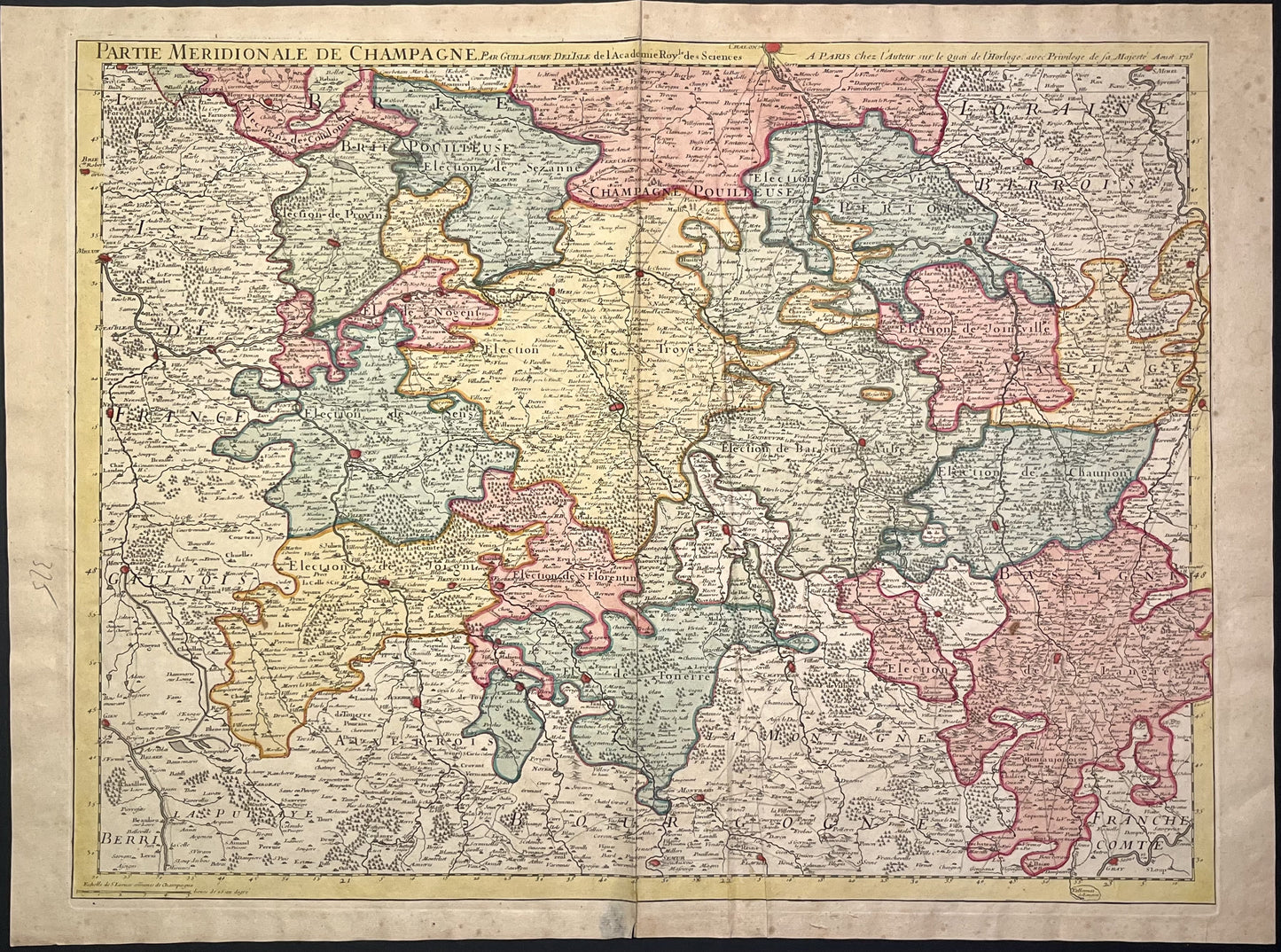 Achat carte ancienne Champagne Meridionale