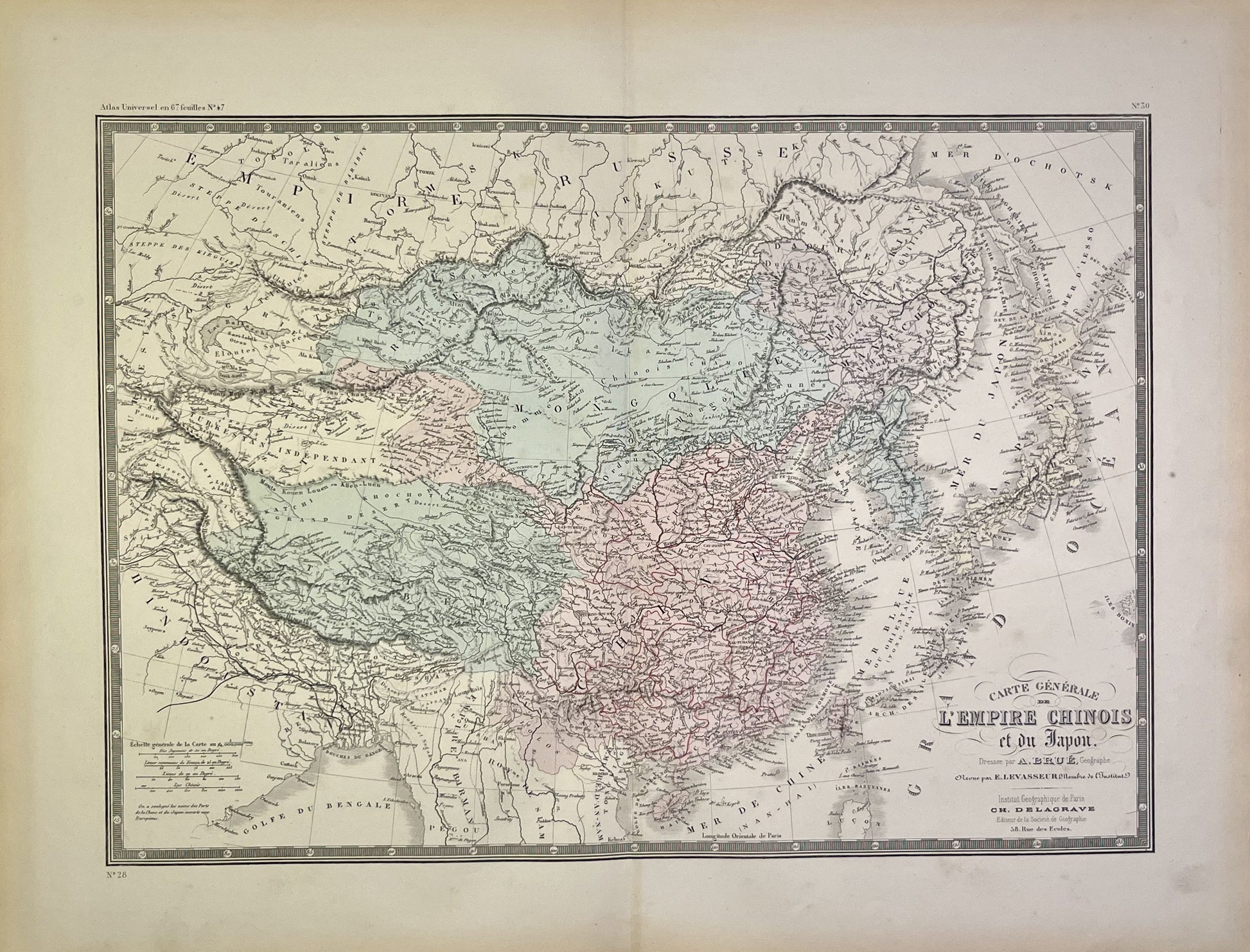 Achat carte ancienne Chine Japon