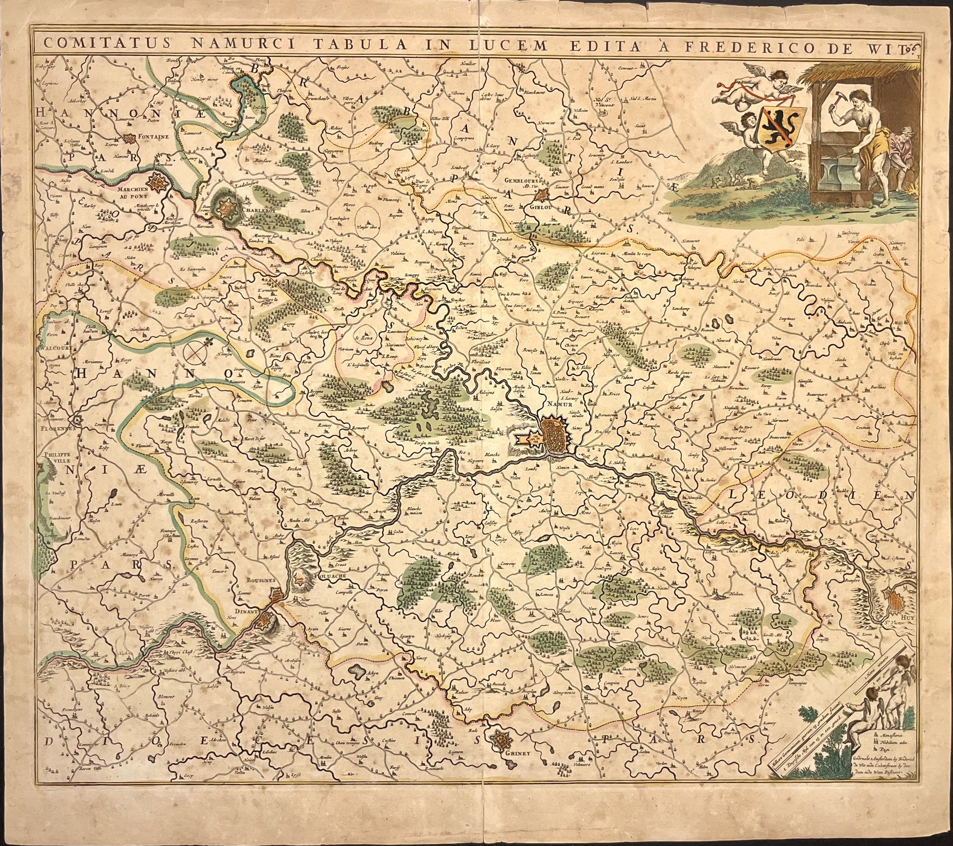 Achat carte ancienne Comte de Namur