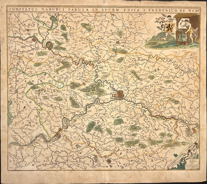 Achat carte ancienne Comte de Namur