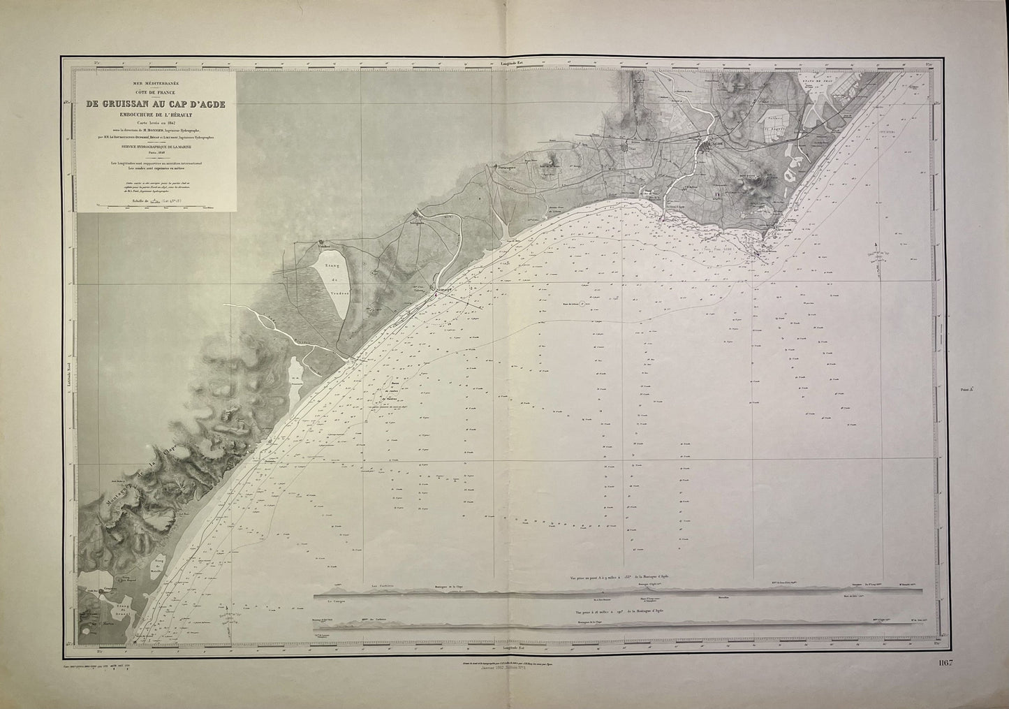 Achat carte ancienne Cote Herault Aude