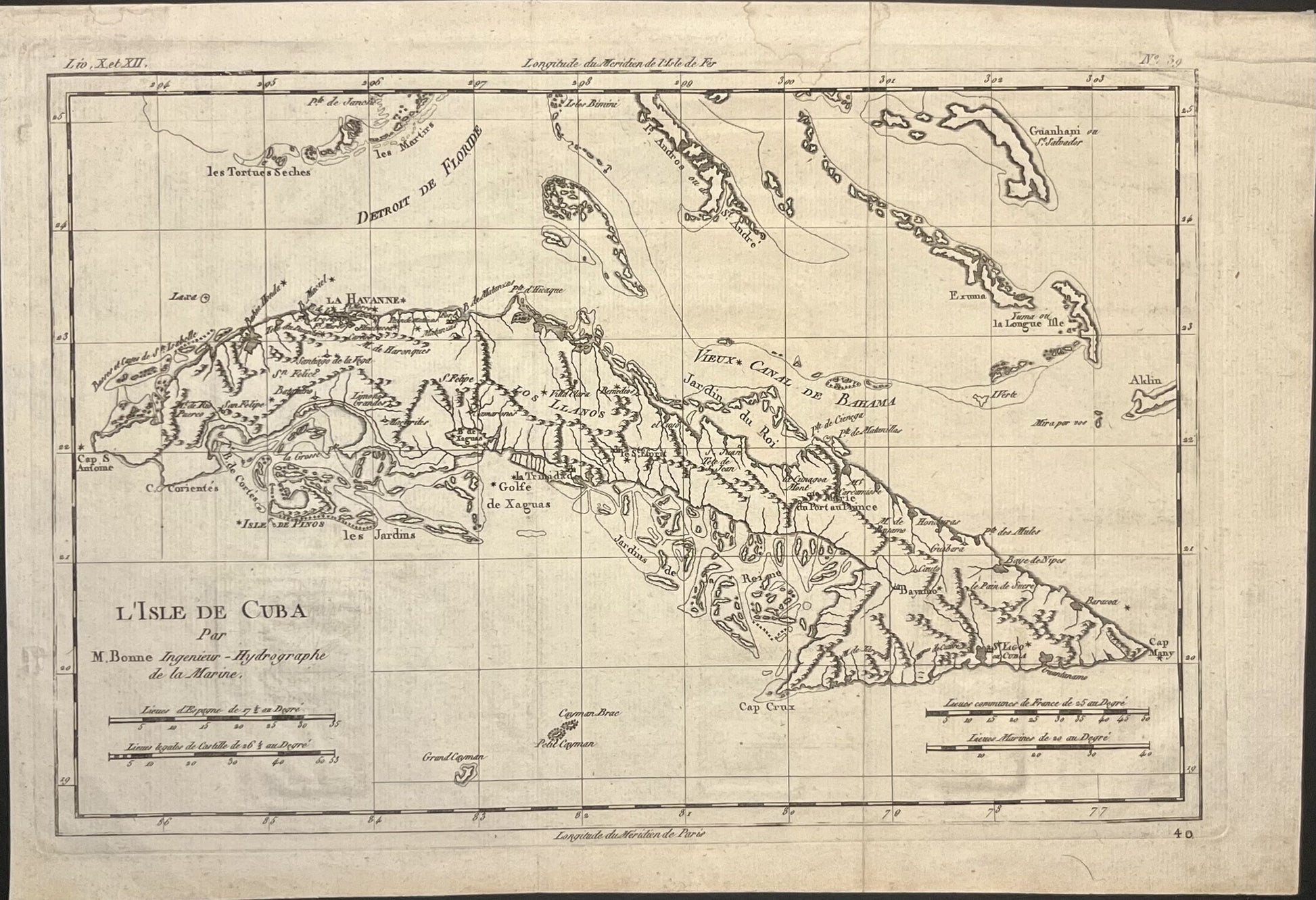 Achat carte ancienne Cuba